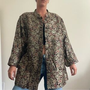 Classic Elements Black and Red Floral Jacket